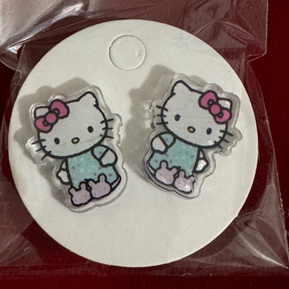 Hello Kitty Earrings with Pink and Blue Accents pj’s
